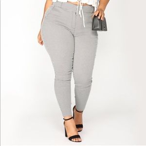 Black and white checkered pants